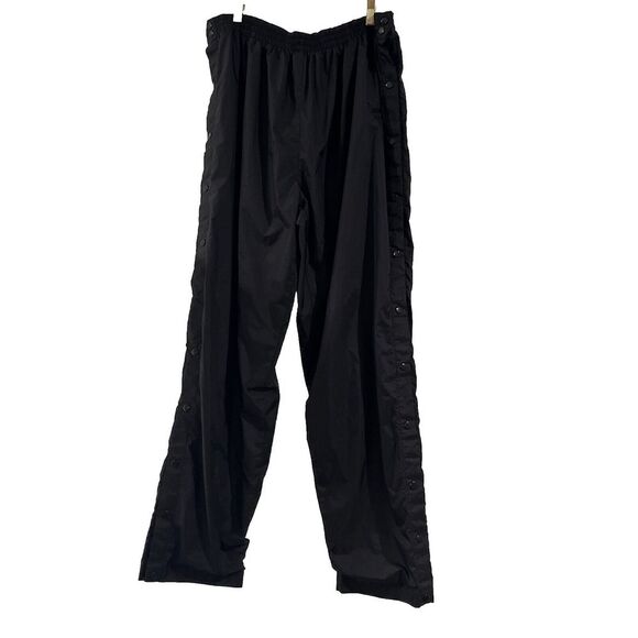 VINTAGE USA Olympics Mens Large Black Windsuit Pants Tearaway Jogger Y2K - Picture 3 of 7